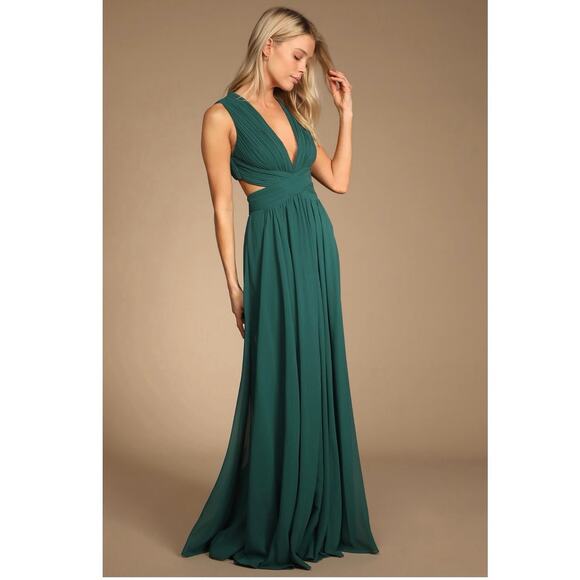 Lulus Vivid Imagination Emerald Green Cutout Maxi
Dress - Picture 2 of 12